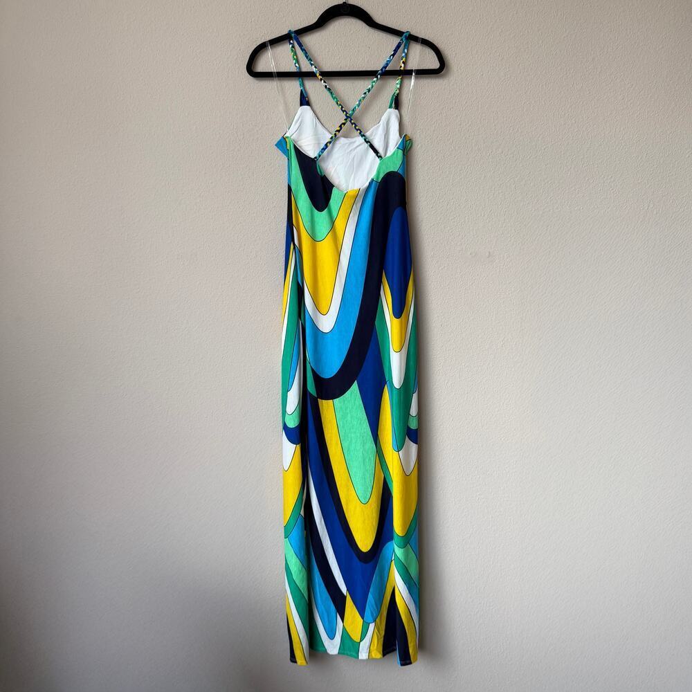 SOLD!!!! Silvergate Retro Abstract Resortwear Maxi Dress Size M - Picture 2 of 5